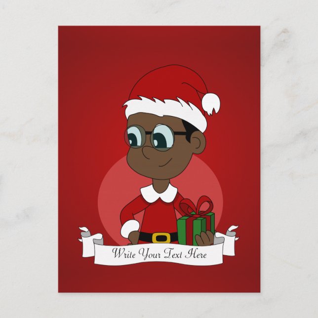 Cartes Pour Fêtes Annuelles Caricature pour garçon de Noël (Devant)