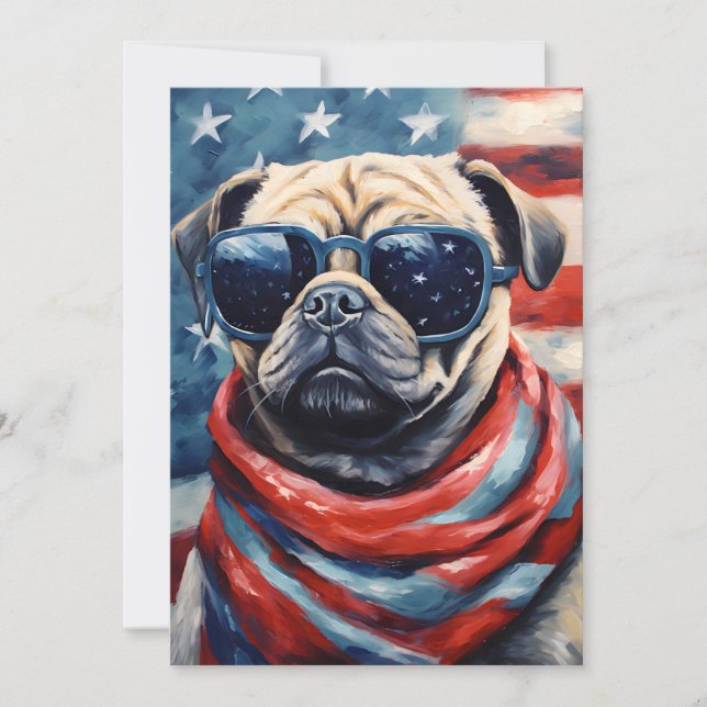 Cartes Pour Fêtes Annuelles Carlin 4 juillet fête de l'indépendance (Devant)