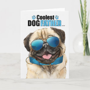 Cartes Pour Fêtes Annuelles Carlin Chien Coolest Papa Fête des pères