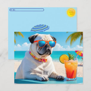 Cartes Pour Fêtes Annuelles Carlin de croisement en Paradise Postcard