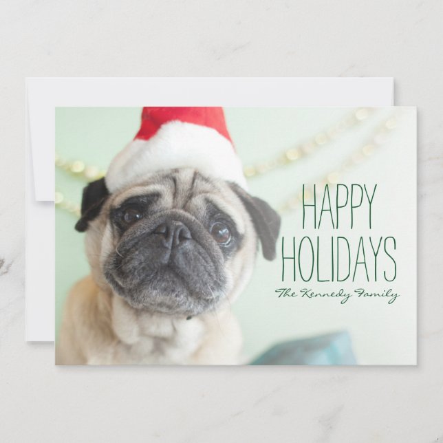 Cartes Pour Fêtes Annuelles Carlin de Noël (Devant)