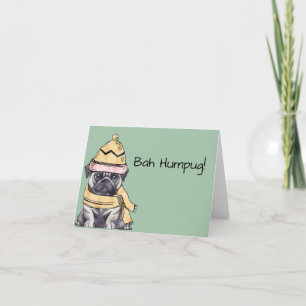 Cartes Pour Fêtes Annuelles Carlin de Noël Bah Humpug Blank