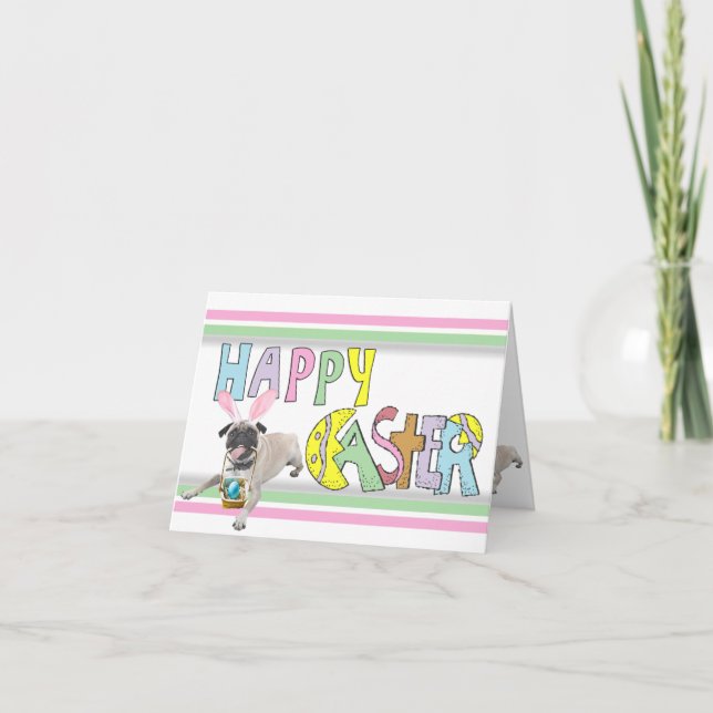 Cartes Pour Fêtes Annuelles Carlin de Pâques (Devant)