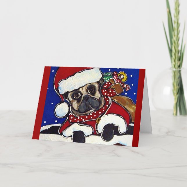Cartes Pour Fêtes Annuelles Carlin de vacances (Devant)