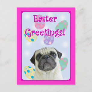 Cartes Pour Fêtes Annuelles carlin des voeux de Pâques