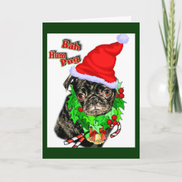 Cartes Pour Fêtes Annuelles Carlin Drôle cadeaux de Noël