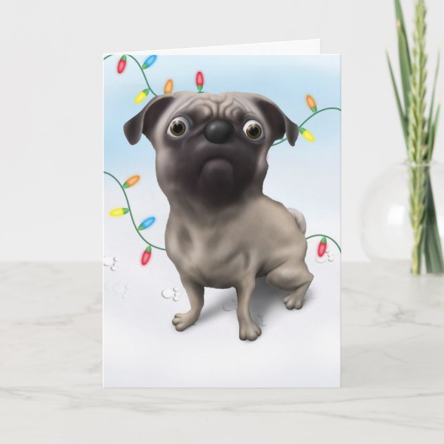 Cartes Pour Fêtes Annuelles Carlin Noël (Devant)