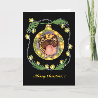 Cartes Pour Fêtes Annuelles carlin ornement de noël