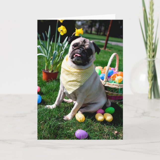 Cartes Pour Fêtes Annuelles Carlin Pâques (Devant)