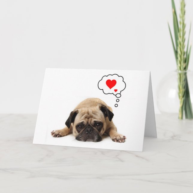 Cartes Pour Fêtes Annuelles Carlin Valentine (Devant)