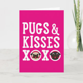 Cartes Pour Fêtes Annuelles Carlins et baisers Heureuses Saintes-Valentin Cart