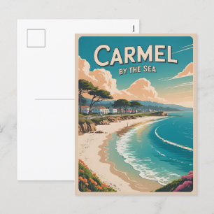 Cartes Pour Fêtes Annuelles Carmel par la mer plage de la côte pacifique calif