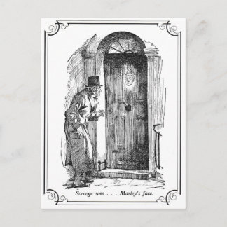 Cartes Pour Fêtes Annuelles Carol de Noël : Le visage de Marley