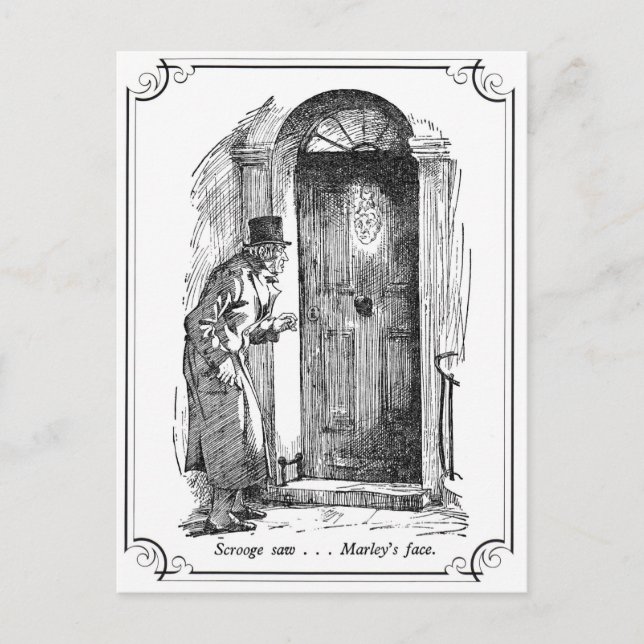 Cartes Pour Fêtes Annuelles Carol de Noël : Le visage de Marley (Devant)