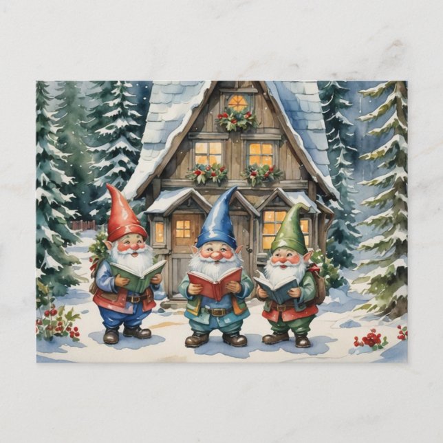 Cartes Pour Fêtes Annuelles Caroleurs de Noël (Devant)