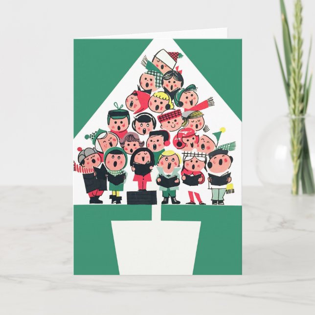 Cartes Pour Fêtes Annuelles Caroleurs de Noël (Devant)