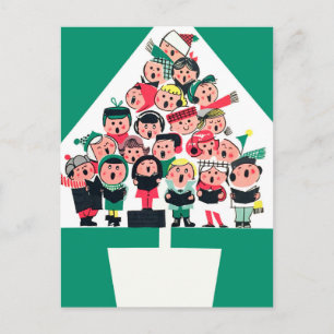 Cartes Pour Fêtes Annuelles Caroleurs de Noël