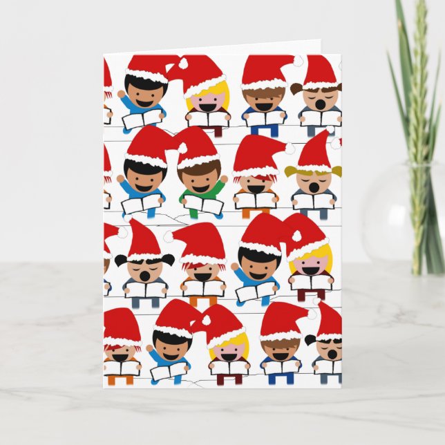 Cartes Pour Fêtes Annuelles Caroleurs de Noël (Devant)
