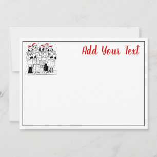 Cartes Pour Fêtes Annuelles Caroleurs de Noël avec Noël de neige