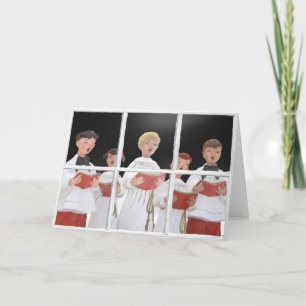 Cartes Pour Fêtes Annuelles Caroleurs de Noël dans la fenêtre
