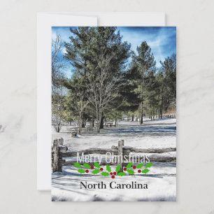 Cartes Pour Fêtes Annuelles Caroline du Nord, Joyeux Noël,