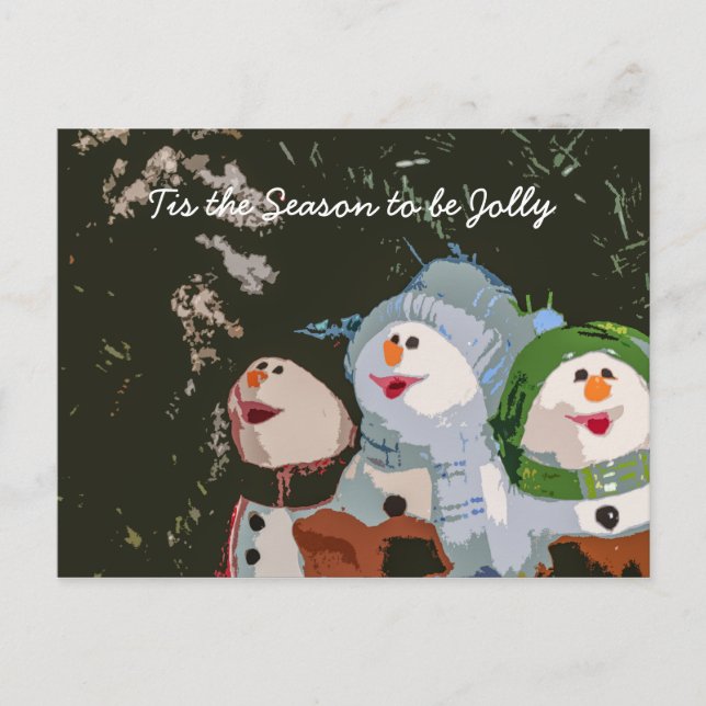 Cartes Pour Fêtes Annuelles Caroling Christmas Snowbirds (Devant)