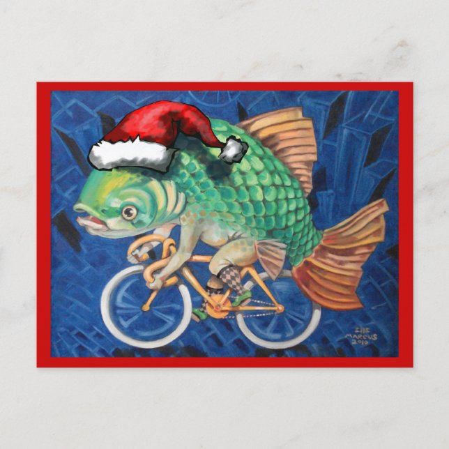 Cartes Pour Fêtes Annuelles Carpe de Noël (Devant)