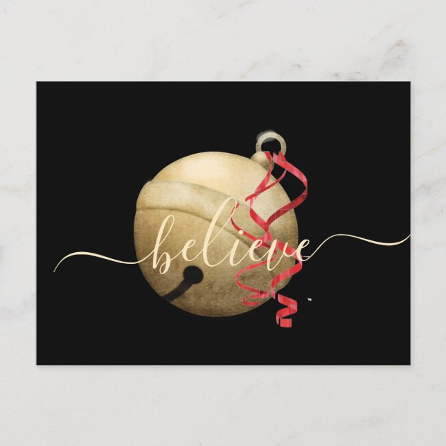 Cartes Pour Fêtes Annuelles carré crois jingle bell (Devant)