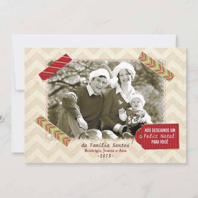 Cartes Pour Fêtes Annuelles Cartão de Natal foto (Devant)