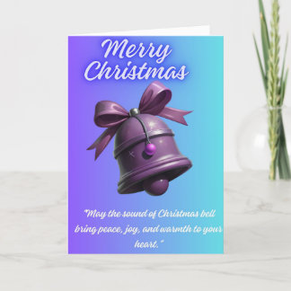 Cartes Pour Fêtes Annuelles "Carte de voeux violet de Noël Bell