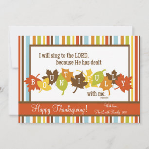 Cartes Pour Fêtes Annuelles Carte-Personnaliser ABONDANTE de thanksgiving