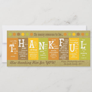 Cartes Pour Fêtes Annuelles Carte-Personnaliser RECONNAISSANTE d'écriture
