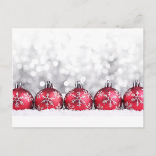 CARTES POUR FÊTES ANNUELLES **CARTE POSTALE POUR NOËL** AVEC BULBES JOLIES