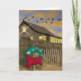 Cartes Pour Fêtes Annuelles Carte-v de Noël de Chambre de plage