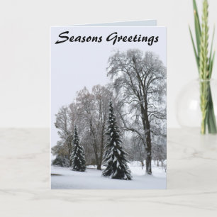 Cartes Pour Fêtes Annuelles Cartes de forêt d'hiver Cartes Joyeuses Fêtes
