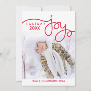 Cartes Pour Fêtes Annuelles Cartes de vœux photo de fêtes - Rouge
