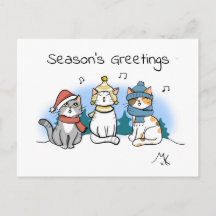 Cartographie Chats Noël Carolage Joyeuses Fêtes