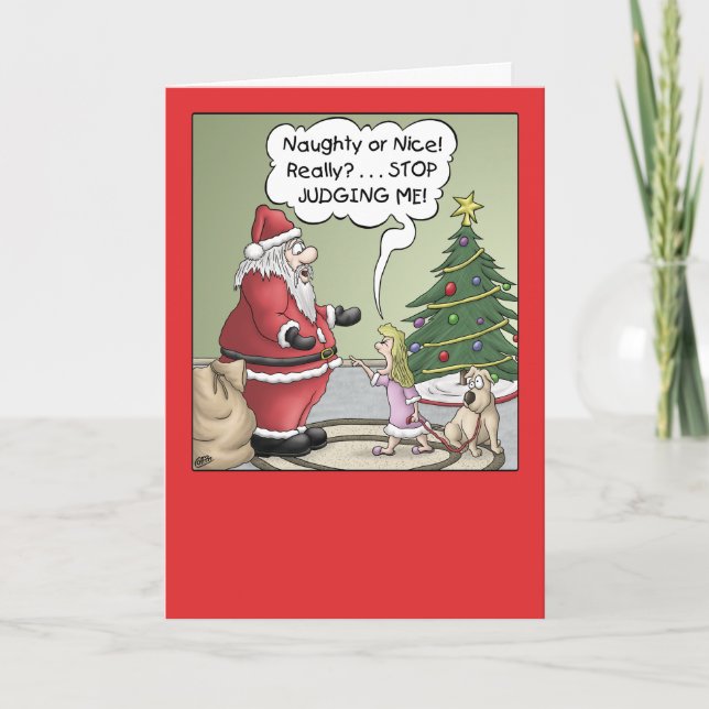 Cartes Pour Fêtes Annuelles Carton de Noël : Arrêtez de juger (Devant)