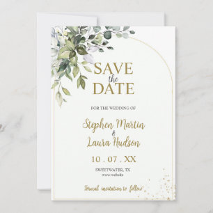 Cartes Pour Fêtes Annuelles Carton d'invitation à save the date aquarelle bota