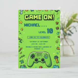 Cartes Pour Fêtes Annuelles Carton d'invitation d'anniversaire pour enfants au