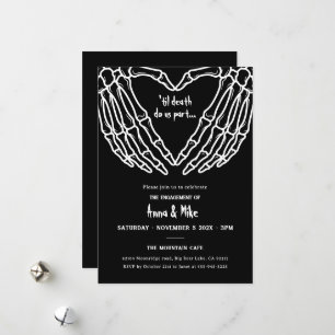 Cartes Pour Fêtes Annuelles Carton d'invitation de fiançailles Halloween squel