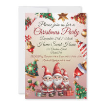 Carton d'invitation de Noël personnalisable