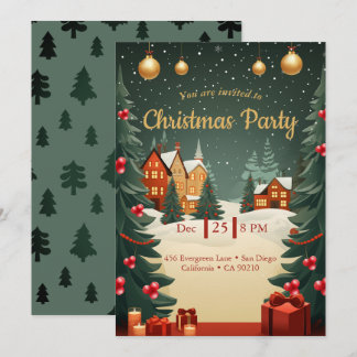 Cartes Pour Fêtes Annuelles Carton d'invitation élégant et personnalisé pour u