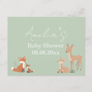 Cartes Pour Fêtes Annuelles Carton d'invitation pour Baby Shower avec animaux