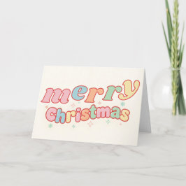 Cartes Pour Fêtes Annuelles Cartoon Retro Kids Merry Christmas