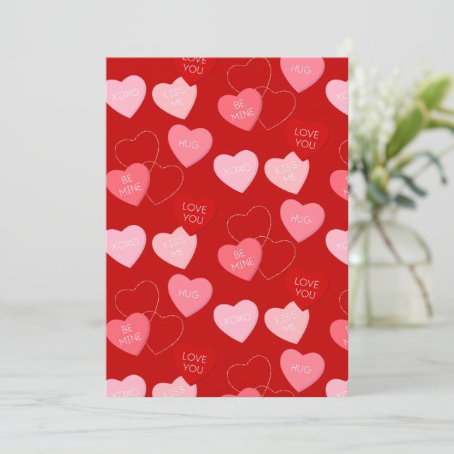 Cartes Pour Fêtes Annuelles Cascade Candy Heart (Debout devant)