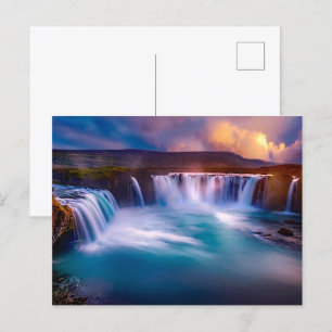 Cartes Pour Fêtes Annuelles Cascade de Godafoss Islande 