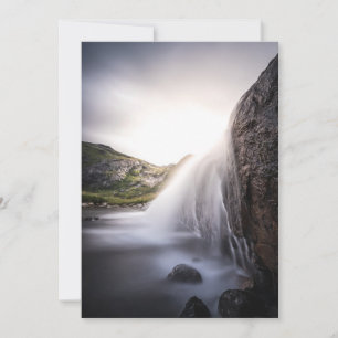 Cartes Pour Fêtes Annuelles Cascade Norvège Paysage photo