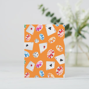 Cartes Pour Fêtes Annuelles Casino, Accessoires Jeux motif 3