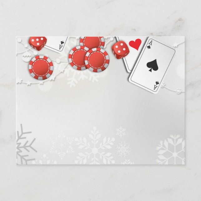 Cartes Pour Fêtes Annuelles Casino Holiday (Devant)